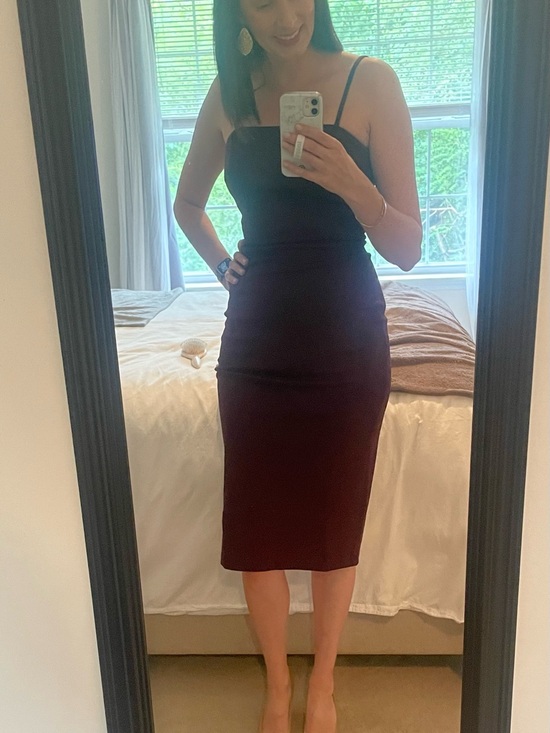 nine britton Dresses & Skirts - Nine Britton Burgundy Spaghetti Strap Midi Dress